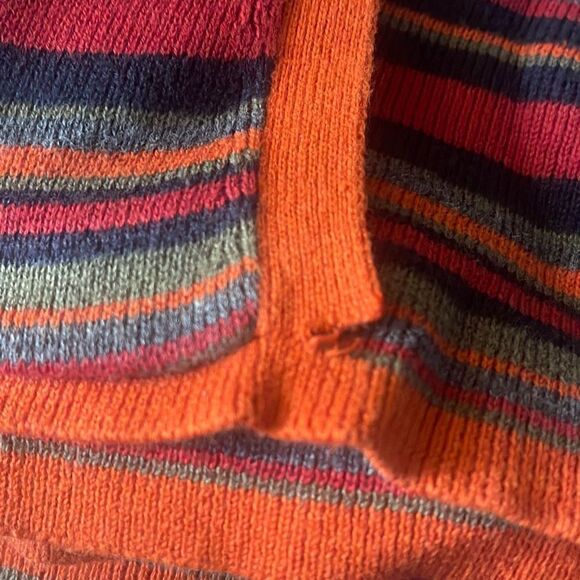 American Eagle Outfitters Women's Pullover Sweater Striped Pocket Red Medium - Picture 9 of 9